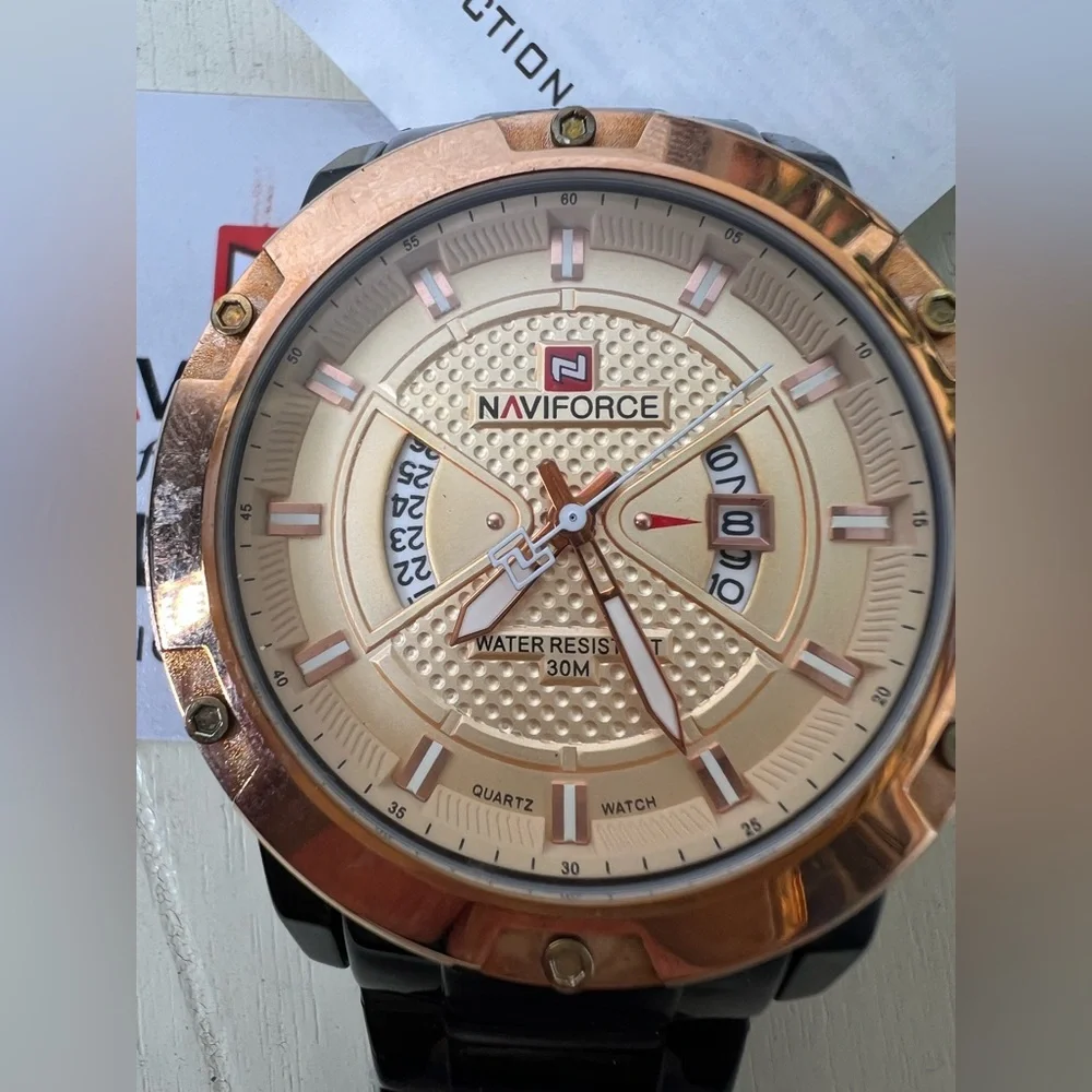 Brand New-Naviforce Dress Watch For Men Analog Stainless Steel NF9085